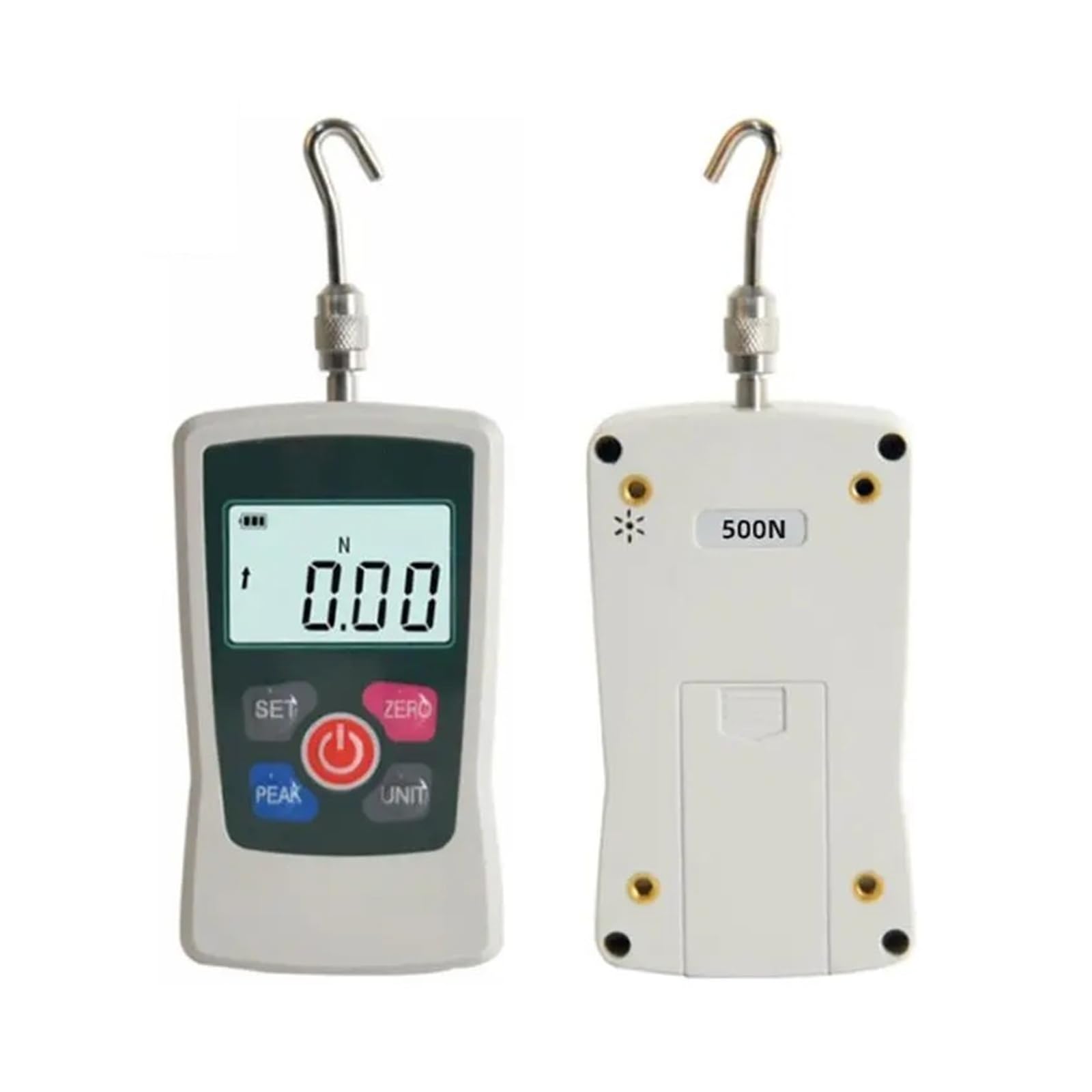 Hghadpltm One Color Digital Push Pull Force Gauge 500N Portable Dynamometer With Lcd Dsipaly For Teaching School Lab Mechanical Physics Various Test(30N/3Kg)