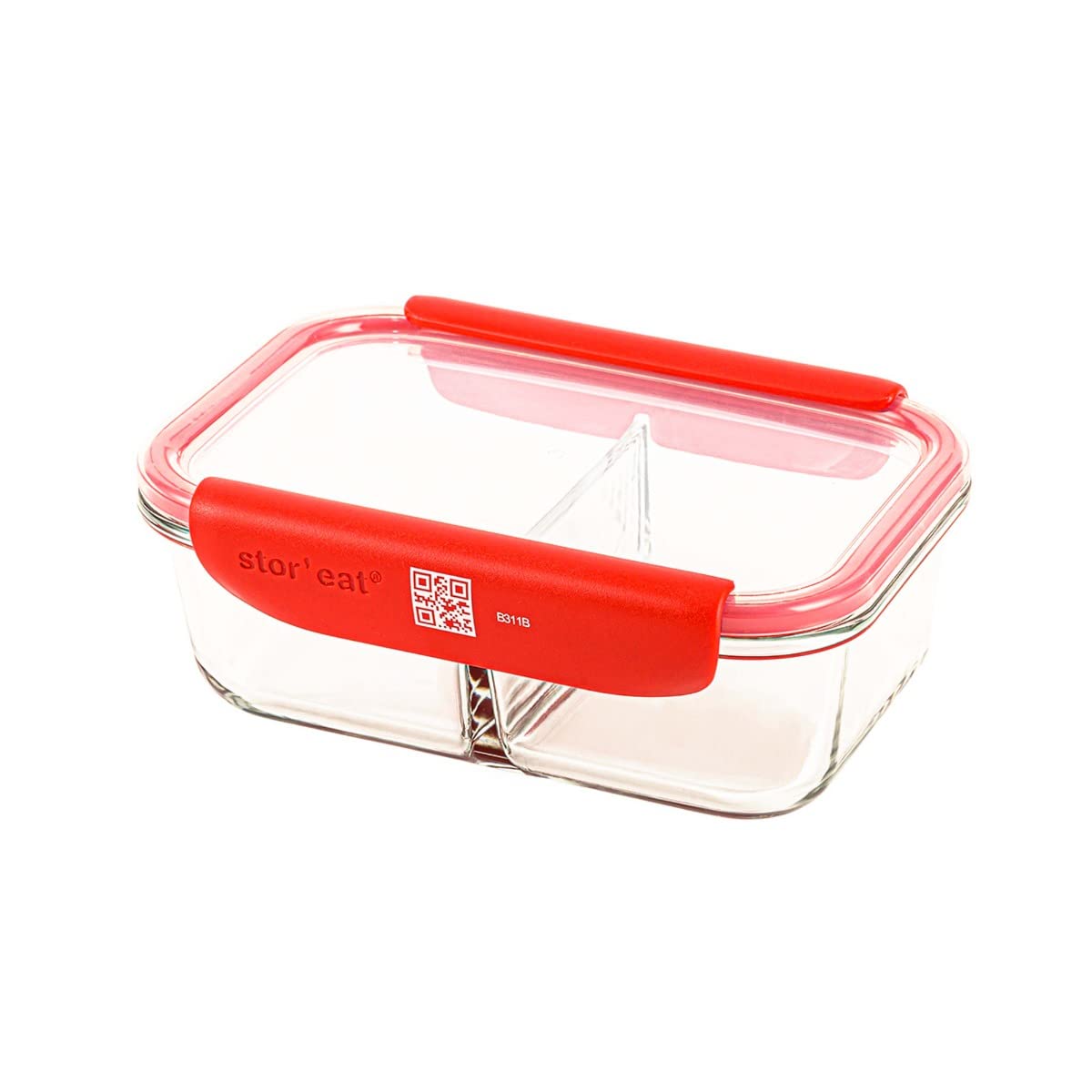 mastrad - Boîte de Conservation Alimentaire Connectée Stor'Eat - Verre Borosilicate Résistant - Sans BPA - Compartimentée - 1000 ml