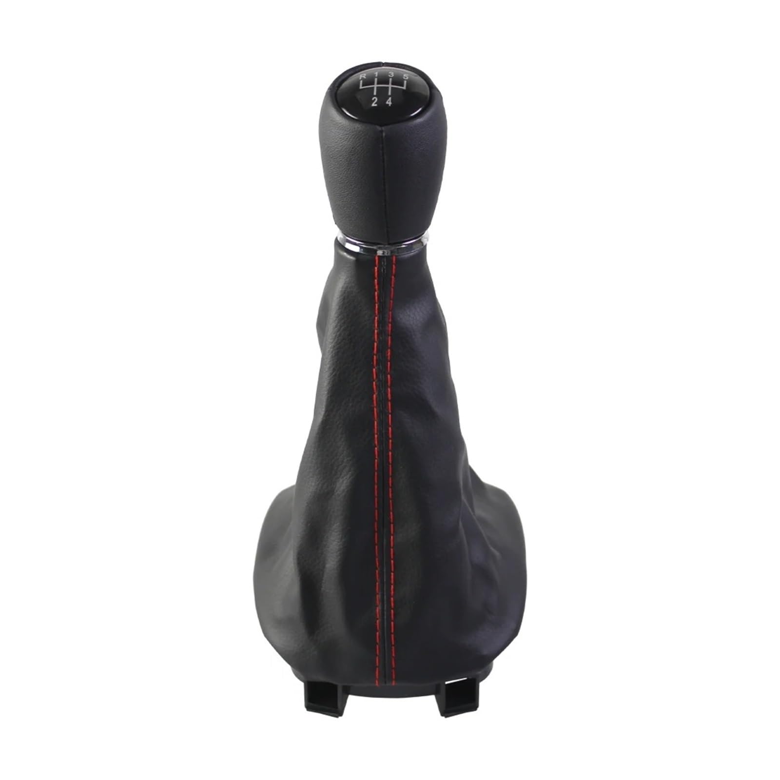 VAVGKDKPZB Shifter Lever Handle for SEAT Leon 1 MK1 2002-2006 5 6 Speed Car Gear Shift Knob with Gaiter Boot Cover(5-Speed Red Line)
