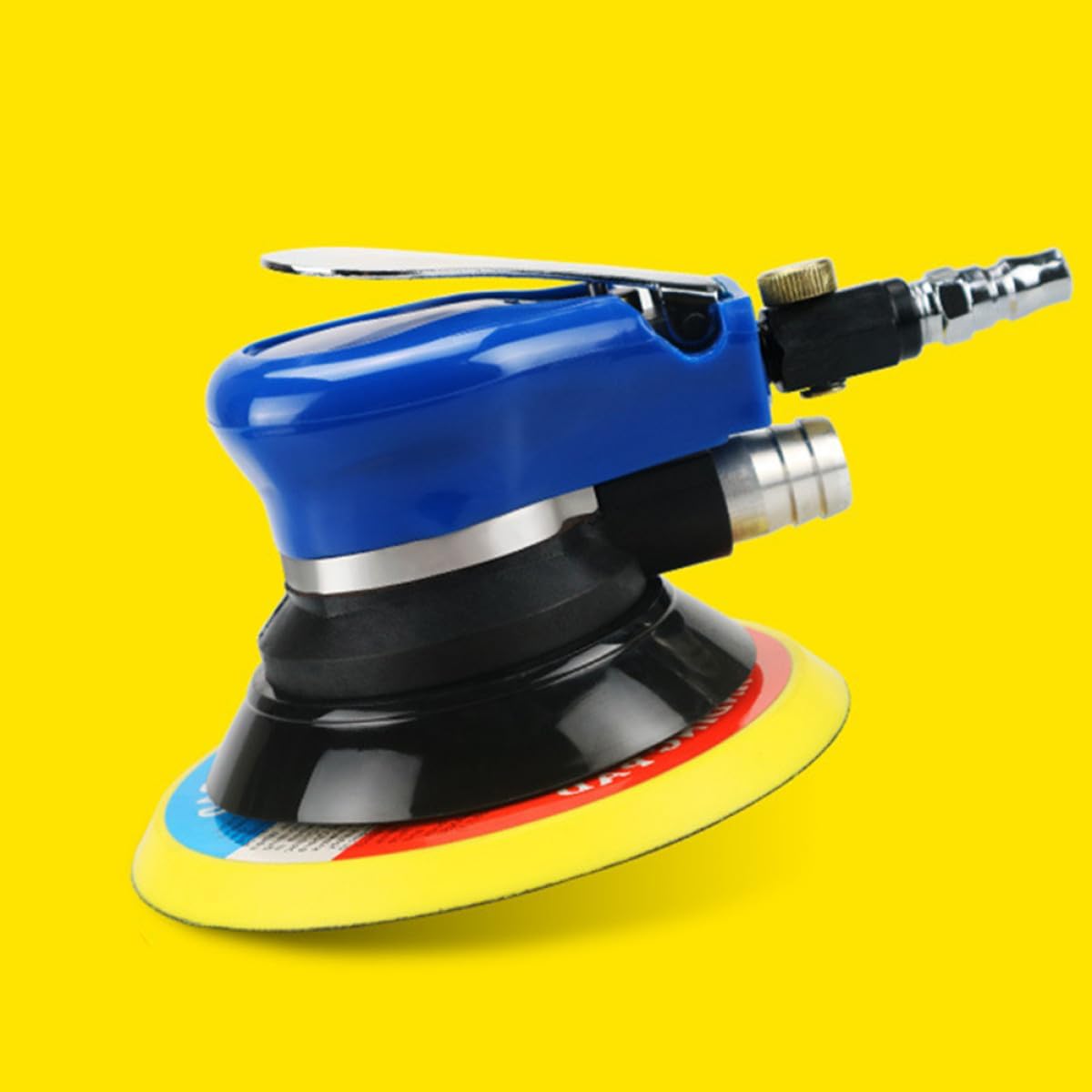 Pneumatic Car Polisher with Wrench Air Waxing Machine for Auto Detailing Lightweight Orbital Buffer with US Plug Mini Design for Fast Scratch Removal and Polishing