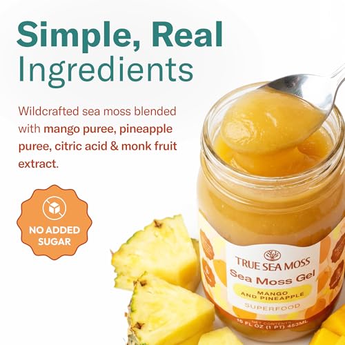 TrueSeaMoss Sea Moss Gel—Wildcrafted, Mango/Pineapple, 16 oz — view 3