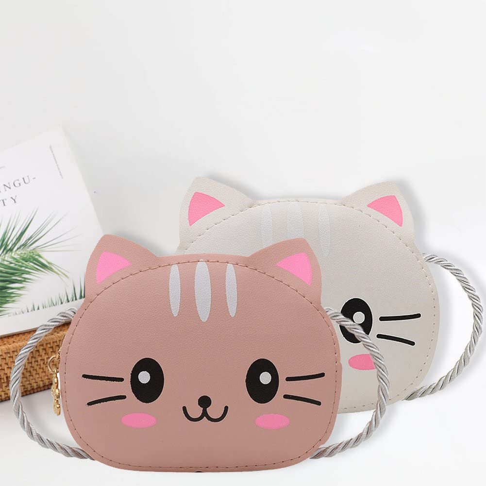 Uroczy kot torba crossbody dziecięce mini torebki dziewczęce skóra PU mała torba na ramię torby crossbody portmonetka portfel