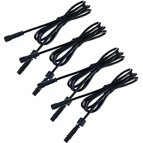 CNBRIGHTER Extension Cord, 3.28ft 2Pins with Waterproof Male and Female Connector, Copper Core Wire,Lighting Accessories Fittings for LED InGround/Step Stair/Underwater Swimming Pool Lights,4 Pack Cover
