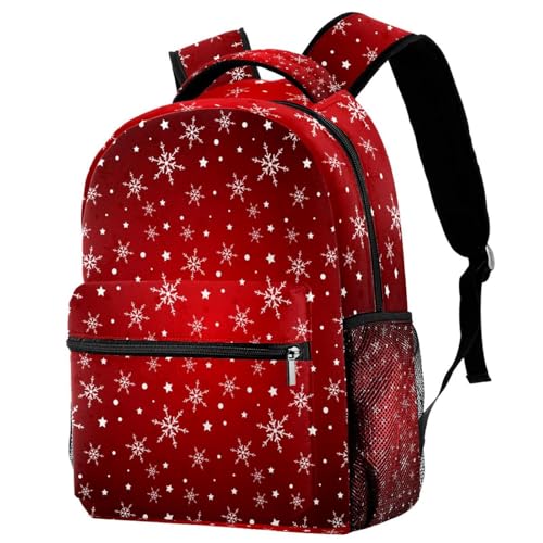 Sac à dos d'école multicolore pour filles et garçons avec motif flocons