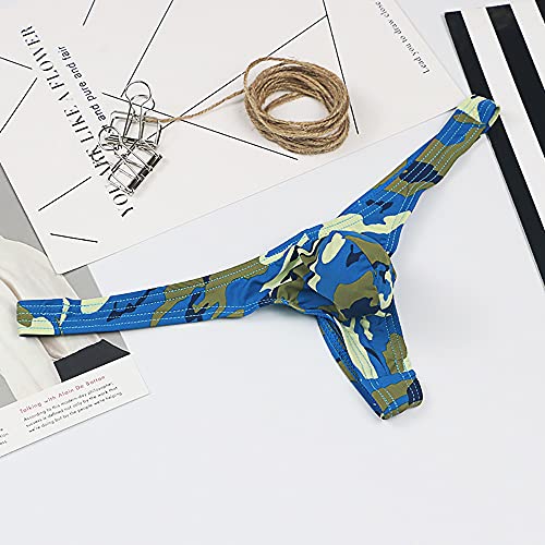Sunnymorn Men's Camouflage Print Thong Underwear Low Rise Panties #TOP2