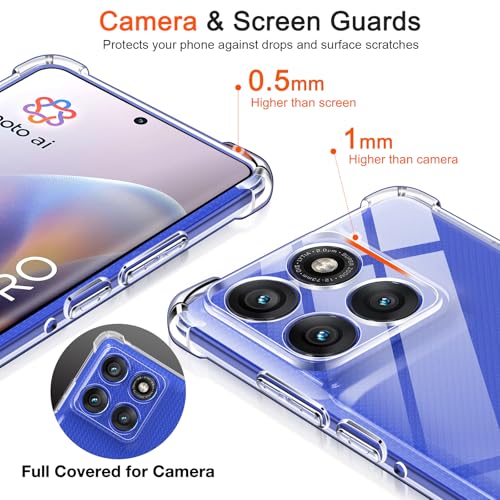Image of Lustree Back Cover Transparent Case Compatible with Motorola Edge 60 Stylus 5G | Clear + TPU Case with 4 Corner Air Cushion Protection & Camera Protection | Slim& Stylus Cover