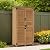 MCombo Outdoor Storage Cabinet, Garden Storage Shed, Outside Vertical Shed with Lockers, Outdoor 63 Inches Wood Tall Shed for Yard and Patio 0870 (Natural)