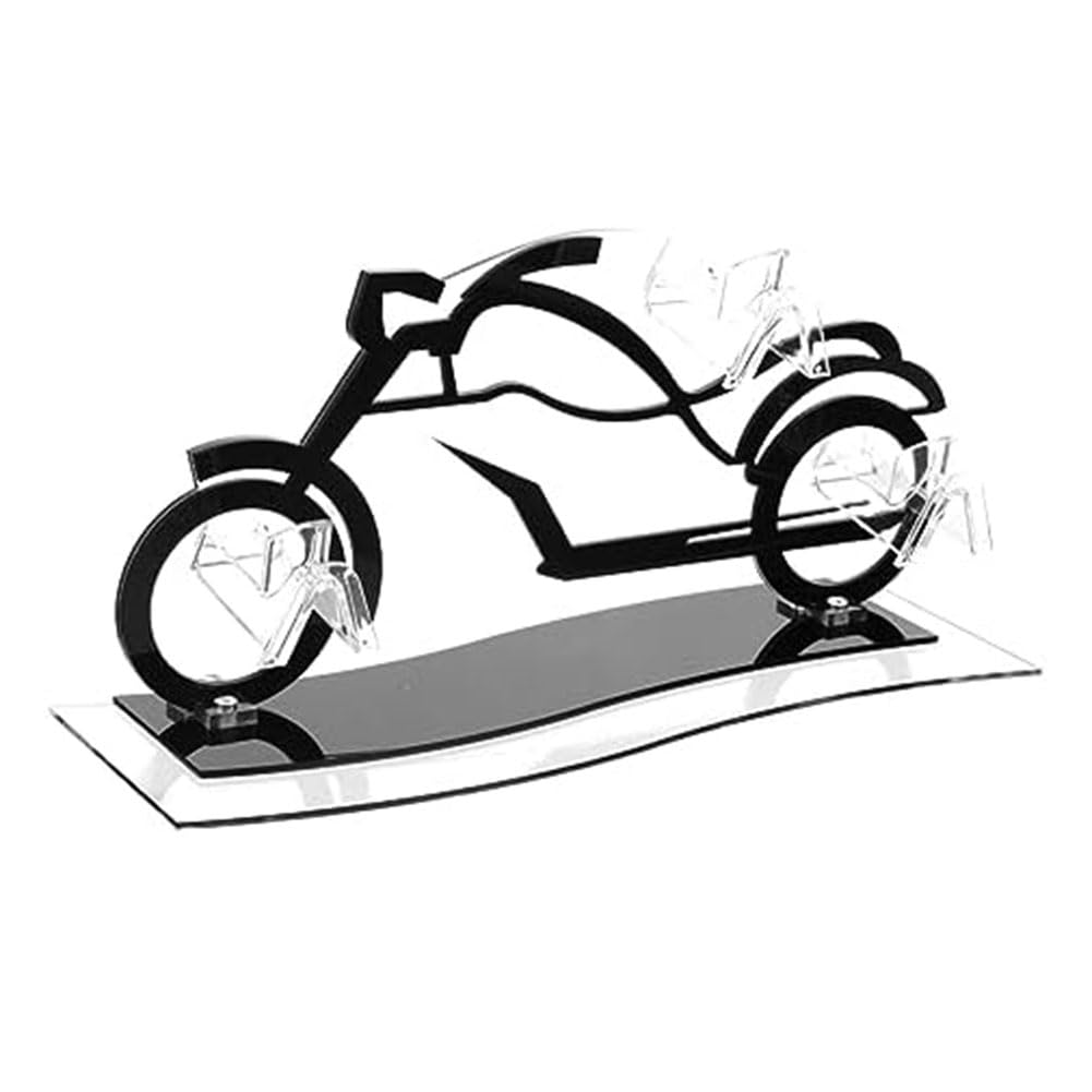 vdha Acrylic Glasses Stand Riser Eyeglasses Holder Motorcycle Shape Glasses Holder Glasses Organizer Eyeglasses Stand Durable Easy Install Easy to Use