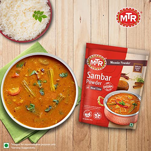 Image of MTR Sambar Powder | Traditional Masalas | Authentic Recipe | 200g (Pack of 2)