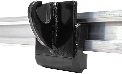 Miniatura 5 de Mytee Products Torno de remolque doble L, gancho de estante bajo, recubrimiento de polvo negro