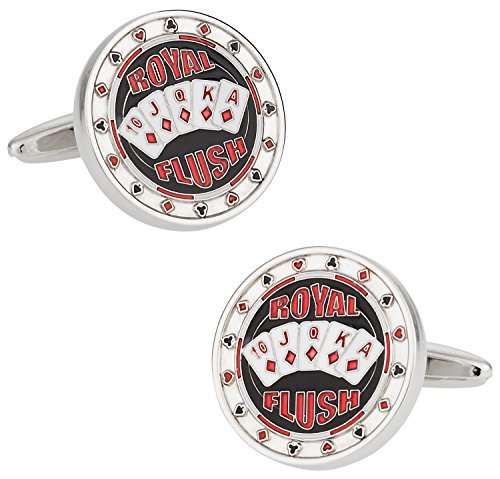 Gemelos Poker Royal Flush Cuff-Daddy con Caja Presentación miniatura 1
