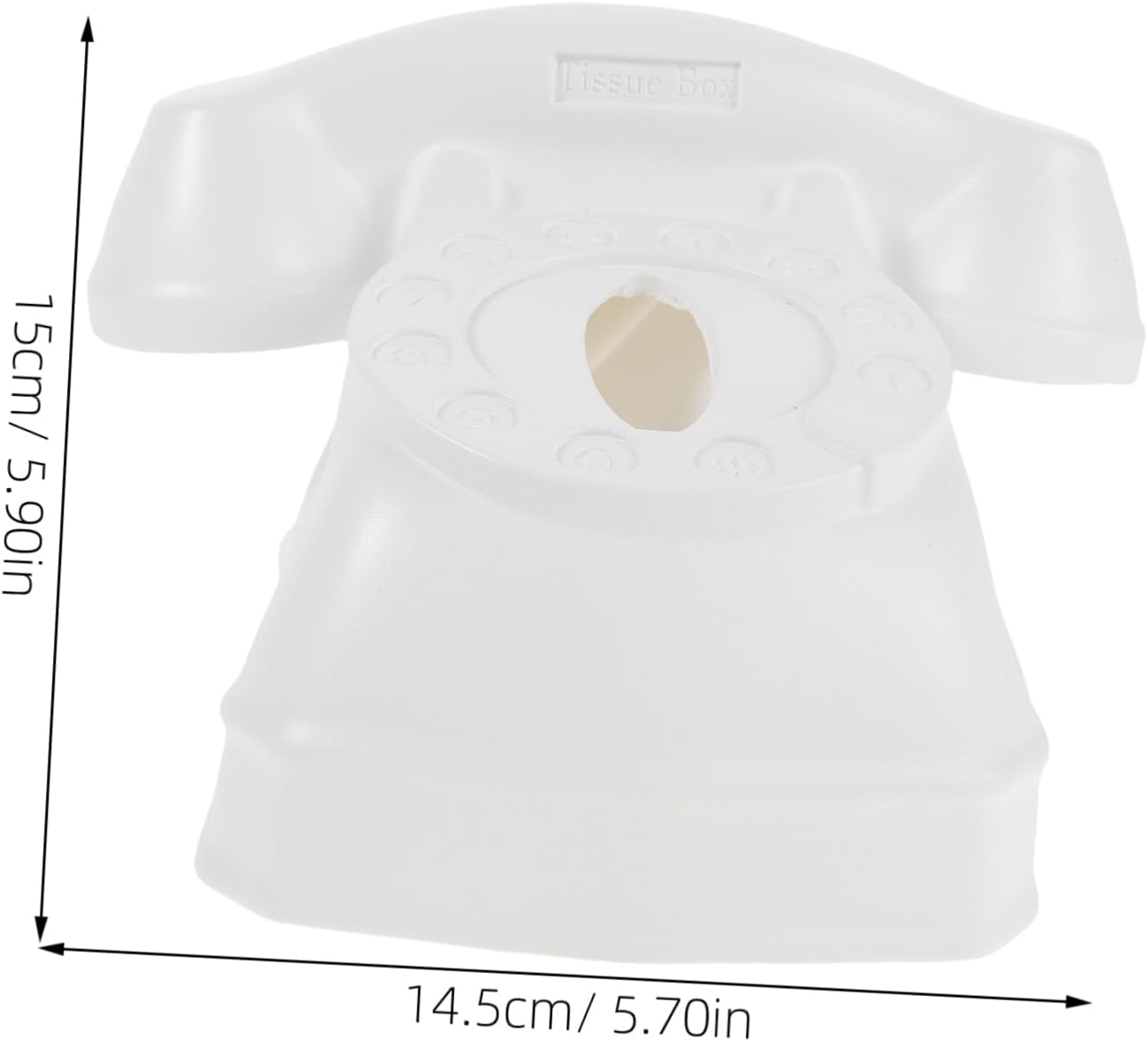 Luxshiny Tissue Box Holder: Creative Phone Shaped Cover Bathroom Napkin Dispenser Tampon Holder for Kitchen Bedroom Dressers Desks Night Stand Tables Paper image 2