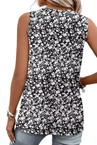 KISSMODA Womens Boho Tops for Summer Sleeveless Tanks Loose Fit Casual Blouse Daily Shirts for Leggings (S-3XL)