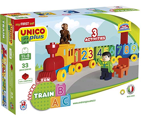 Preisvergleich Produktbild Unico Plus Zahlen Zug Bausteine Eisenbahn 33 TLG