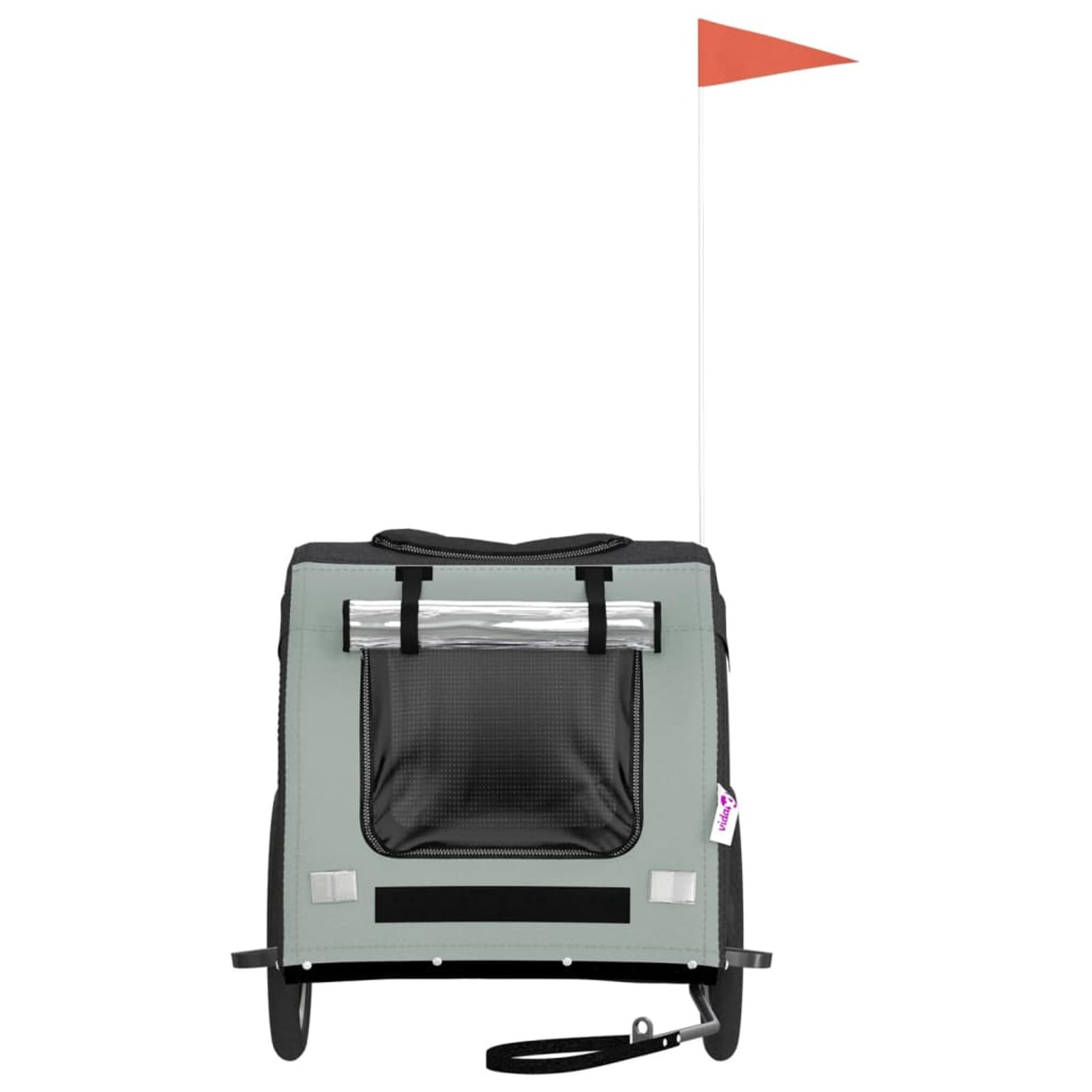 Homgoday Remolque de bicicleta para animales gris y negro Oxford y hierro, mueble carro para perro, carro para bicicleta, carro para perros, transportín perro bicicleta modelo 93839