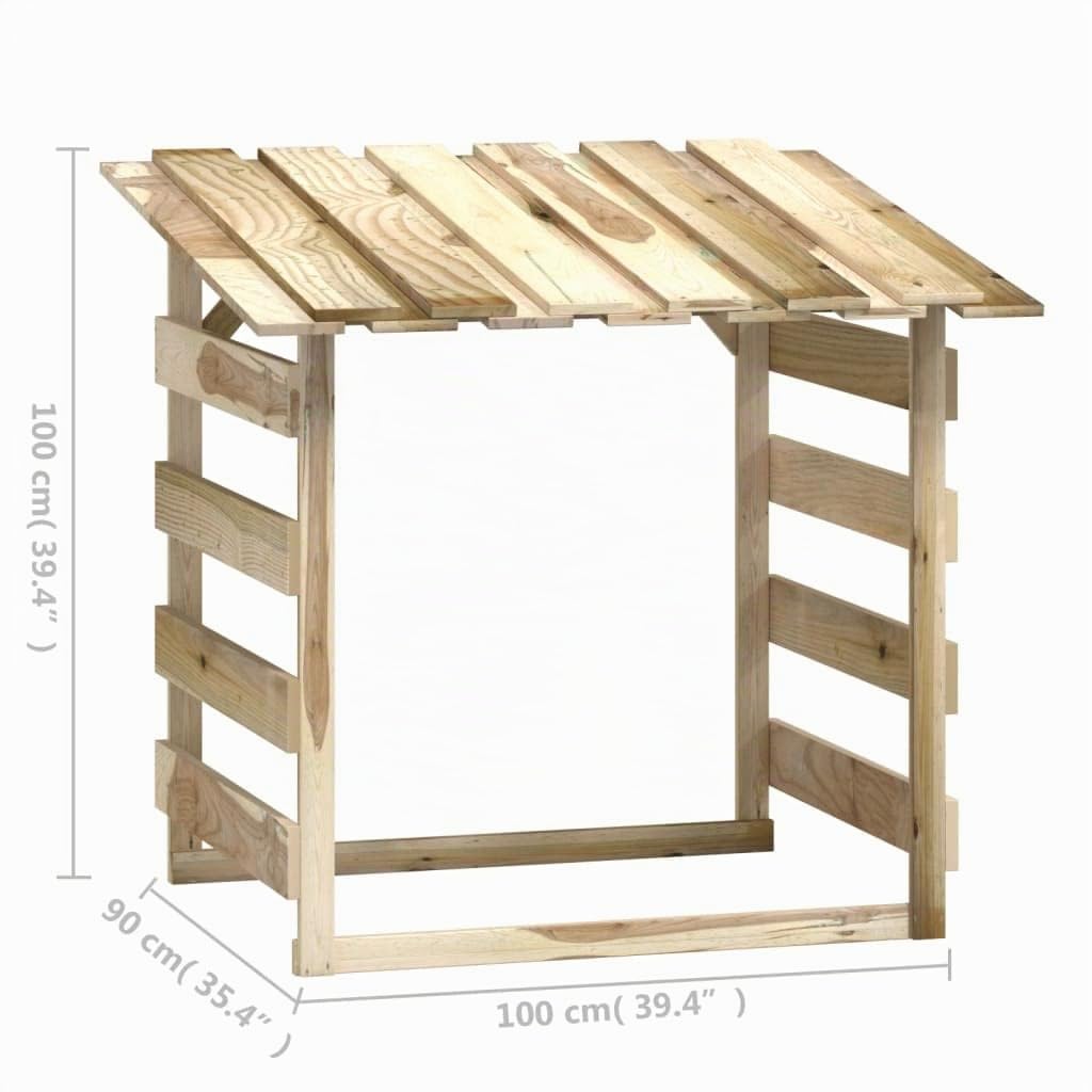 vidaXL Pérgola con Techo Madera de Pino impregnada 100x90x100 cm