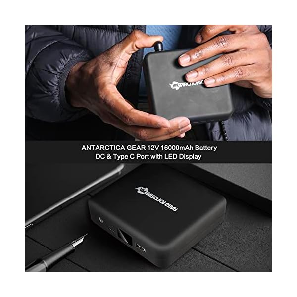Heated Jacket, ANTARCTICA GEAR Lightweight Heating Jackets with 12V/5A Power Bank, 6 Areas Winter Coat for Men and Women, Black, Small - Image 5