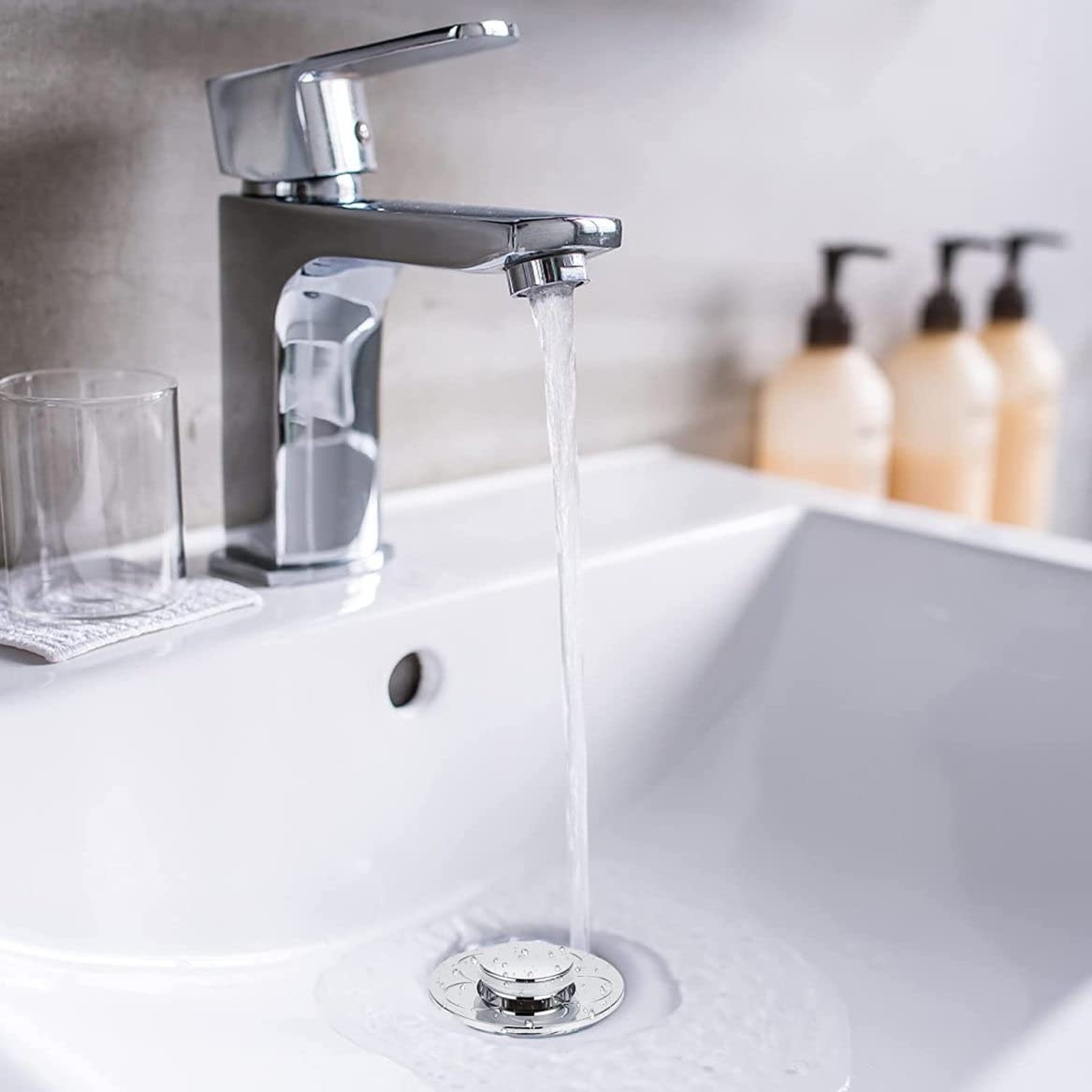 SunaOmni 2022 Le Plus Récent Bouchon Anti-fuite Universel Pour Tête De Lavabo, Noyau Rebondissant Égouttoir Galvanoplastie, Bassin Piscine, En Cuivre, Type Poussoir, Fuite À, Argent SunaOmni 2022 Le Plus Récent Bouchon Anti-fuite Universel Pour Tête De Lavabo, Noyau Rebondissant Égouttoir Galvanoplastie, Bassin Piscine, En Cuivre, Type Poussoir, Fuite À, Argent
