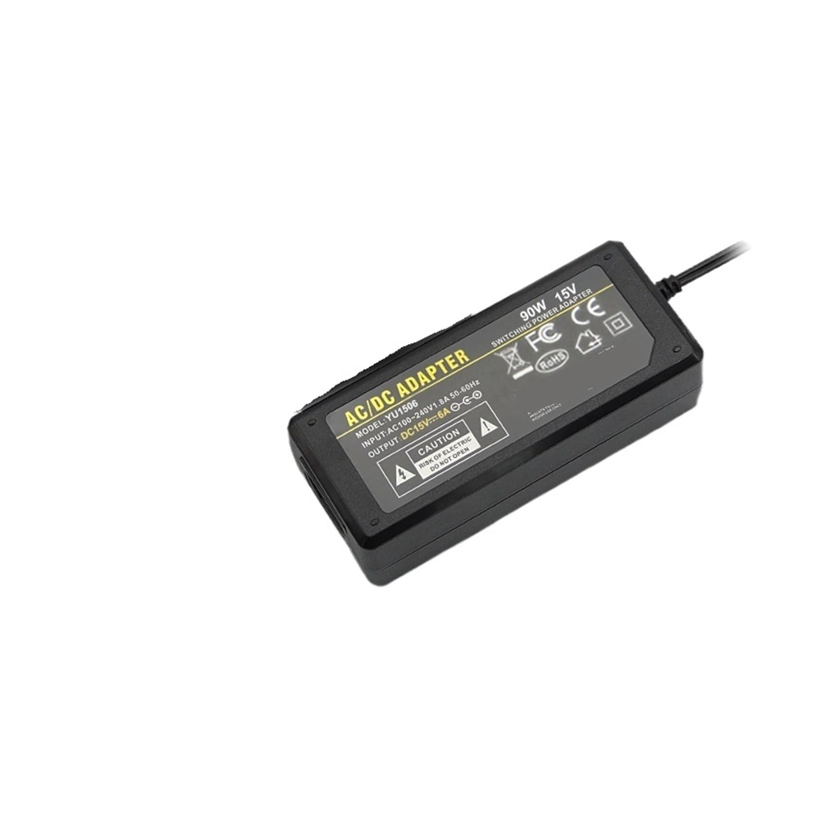 Adaptateur Secteur YU1506 15 V 6 A 90 W, Alimentation stabilisée à Pleine Puissance for Ordinateur Portable, sans Cordon d'alimentation