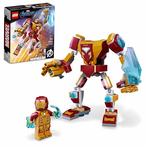 76203 Super Heroes Armatura Mech Iron Man, 7+ anni - Lego - Immagine 1