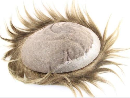 Mens Toupee Stock Lace Bace Toupee 6" /Men's Wig / Hair Replacement Brazilian Remy Human Hair 8"x10" #4