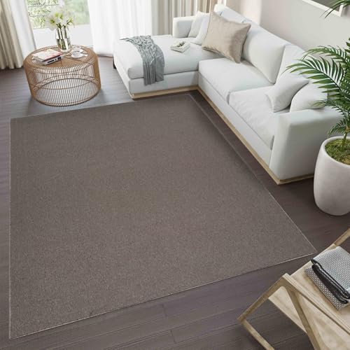 Simple Low Pile Rugs Living Room – Modern Tufted Area Rugs for Living Room with Felt Backing Dark Beige 80x150 cm - Cosy Home Interiors Simple Low Pile Rugs Living Room – Modern Tufted Area Rugs for Living Room with Felt Backing Dark Beige 80x150 cm - Image 2