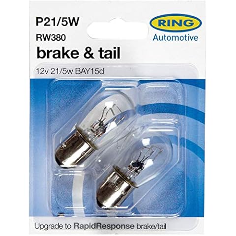 2 X Ring 380 P21/5W Bay15d Brake Stop & Tail Light Car Bulbs Rw380 12V 21/5W NEW Cover
