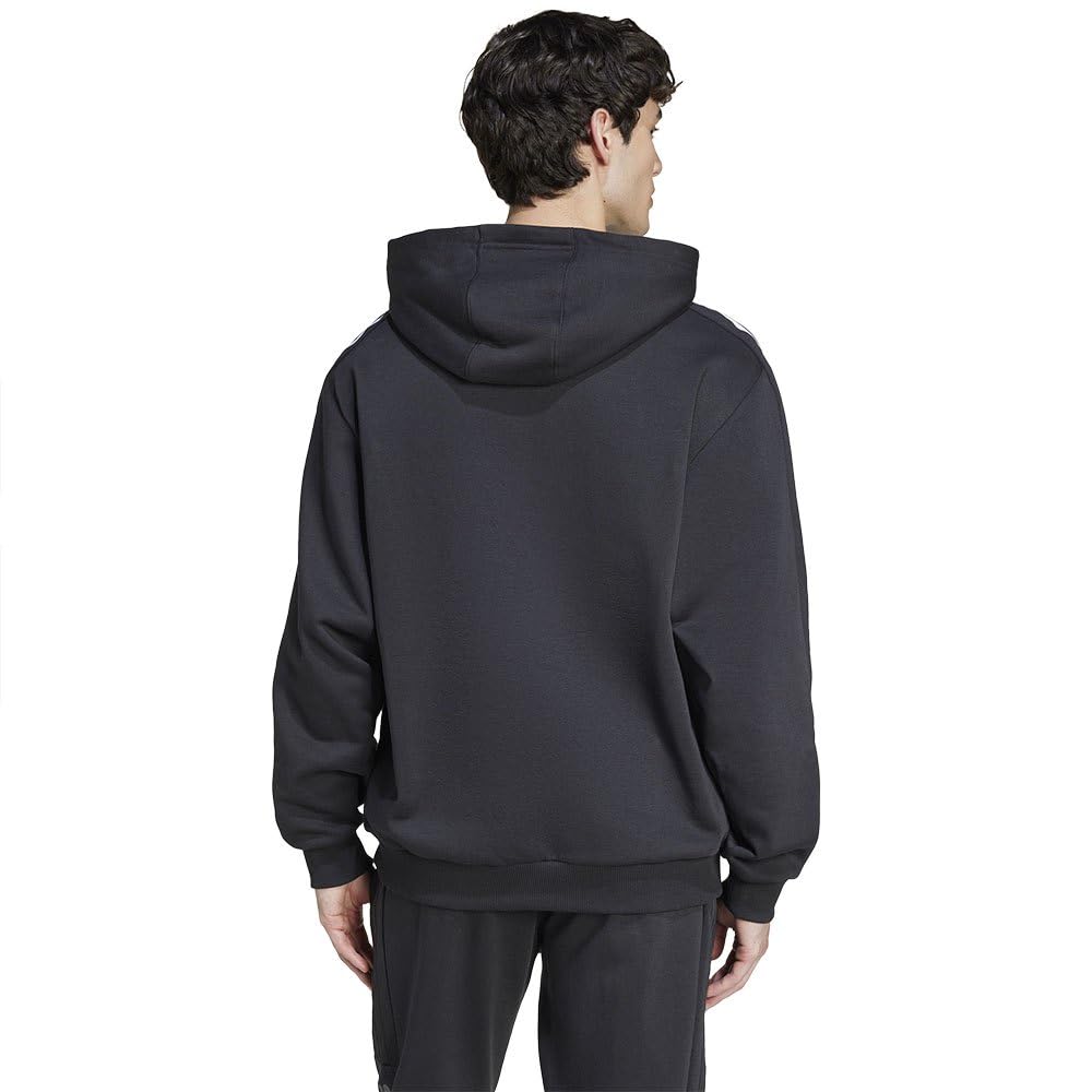 adidas House of Tiro Fleece Hoodie, Bluza z Kapturem Męska Rozpinana, czarny, S