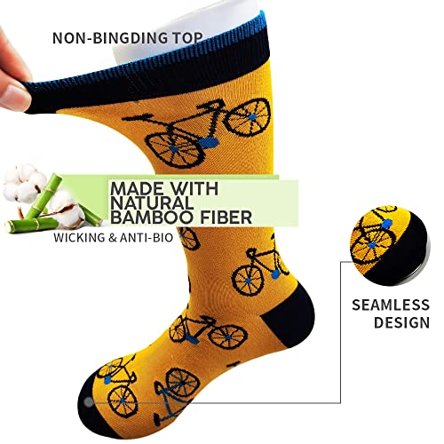 Lavencious Mens Bamboo Mid-Calf Cycling Sports and Dress Socks for Men Sock Size 10-13,13-152