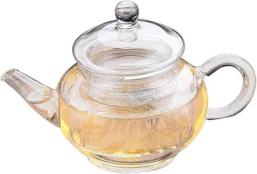 Cabilock tetera de vidrio tetera de vidrio tetera de vidrio asiático tetera para estufa pequeña tetera floración tetera tetera transparente tetera