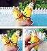 3 Pack Novelty Squeeze Banana Squeeze-a-Beans Squeeze Banana Squeeze Chicken Stress Relief Party Gifts Key Chain (Color A)