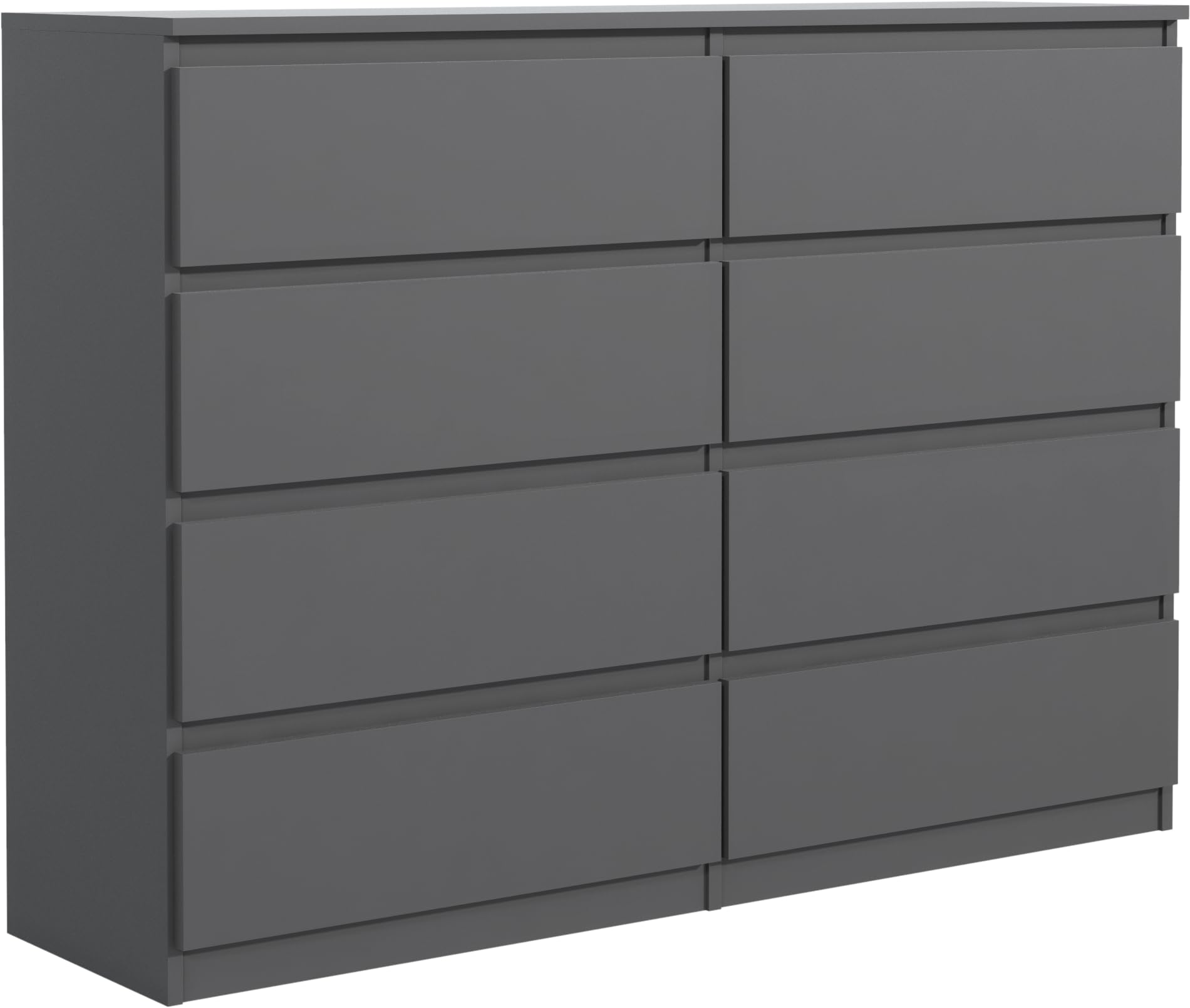Commode à tiroirs - Anthracite - 120 x 101,5 x 39 cm - Buffet pour Salon, Couloir, Chambre à Coucher - Armoire Moderne - Meuble de Chambre à Coucher
