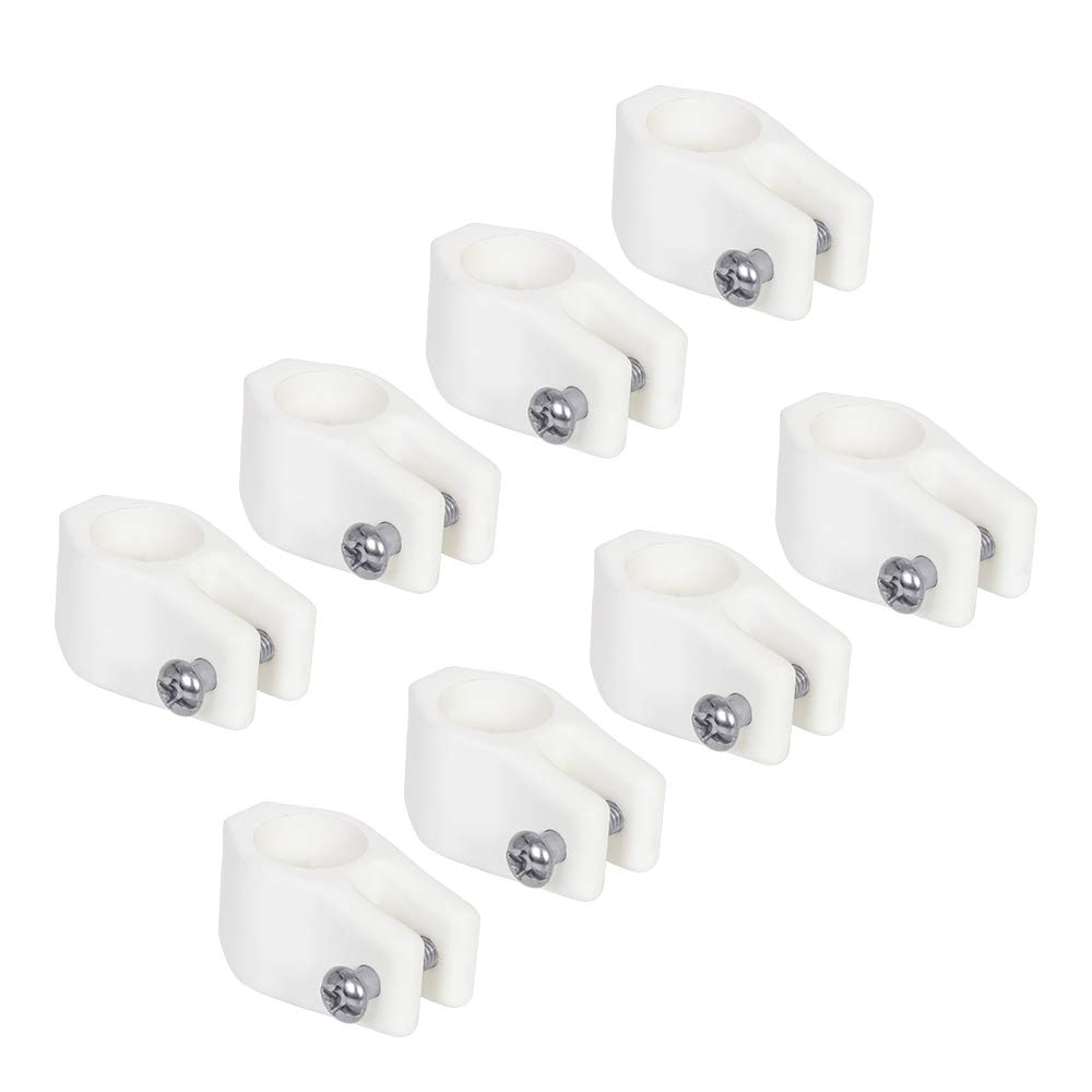 White Water 58706W-8PK Bimini Top Fittings White Nylon Jaw Slide, 3/4
