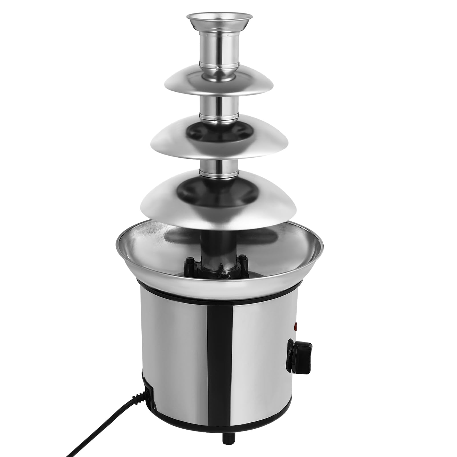 Fontaine à Chocolat 170 W Fontaine à Chocolat 4 Étages en acier inoxydable Fondue au Chocolat