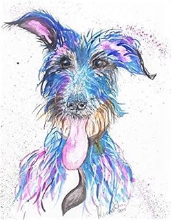 Lurcher Print two Dog wall art dog lover gift Morena Artina watercolour