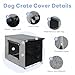 Seiyierr Dog Crate Cover - Kennel Cover Fit for 30 Inch Dog Crate, Double Door Polyester Crate Cover for Wire Dog Crate Indoor Outdoor Protection, Grey