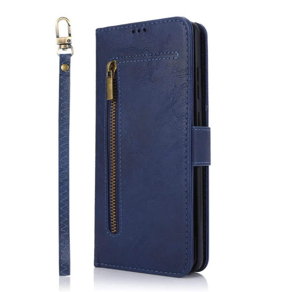 Funda Tipo Billetera para Samsung Galaxy S22 S21 S20 FE S10E S9 S8 Note 20 10 9 8 Ultra Plus Funda para teléfono con Ranura para Tarjeta magnética de Cuero, Azul, para Galaxy Note8