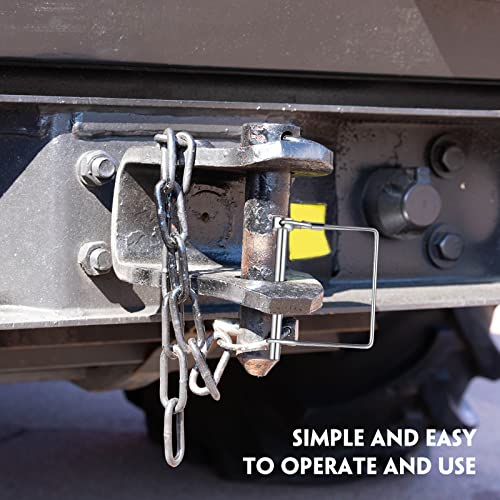 Pelopy 60 Pcs Square Trailer Pin 1/4 Inch Diameter X 2-3/4 Inch Long Safety Shaft Locking Pin Wire Trailer Hitch Pin Trailer Coupler Pin Metal Pins For Farm Lawn Garden Hitches Trailers Wagons Towing #TOP4