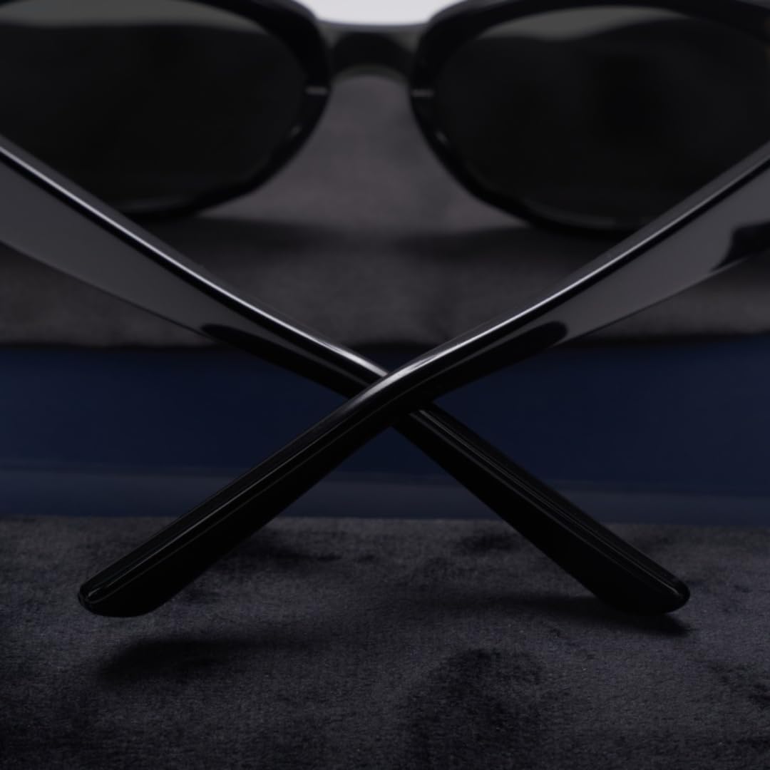 Occhiali da sole da donna in acetato ovale retrò UV