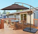 VOUA Offset Umbrella 10ft Cantilever Umbrella 8 Ribs Patio Hanging Umbrella Large Outdoor Umbrella...