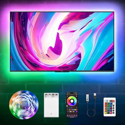 Image of ZETLOR Led Strip Lights, 32.8ft Led Lights Smart Color Changing Rope Lights SMD 5050 RGB Light Strips with Bluetooth Controller Sync to Music Apply for TV, Bedroom, and Home Decoration