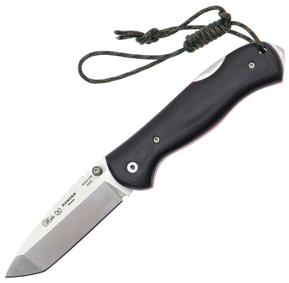 Navaja Ventura Miguel Nieto 080-G10F - Hoja Acero Vanadio 1.4116 8cm, Empuñadura G10, Funda Cuero