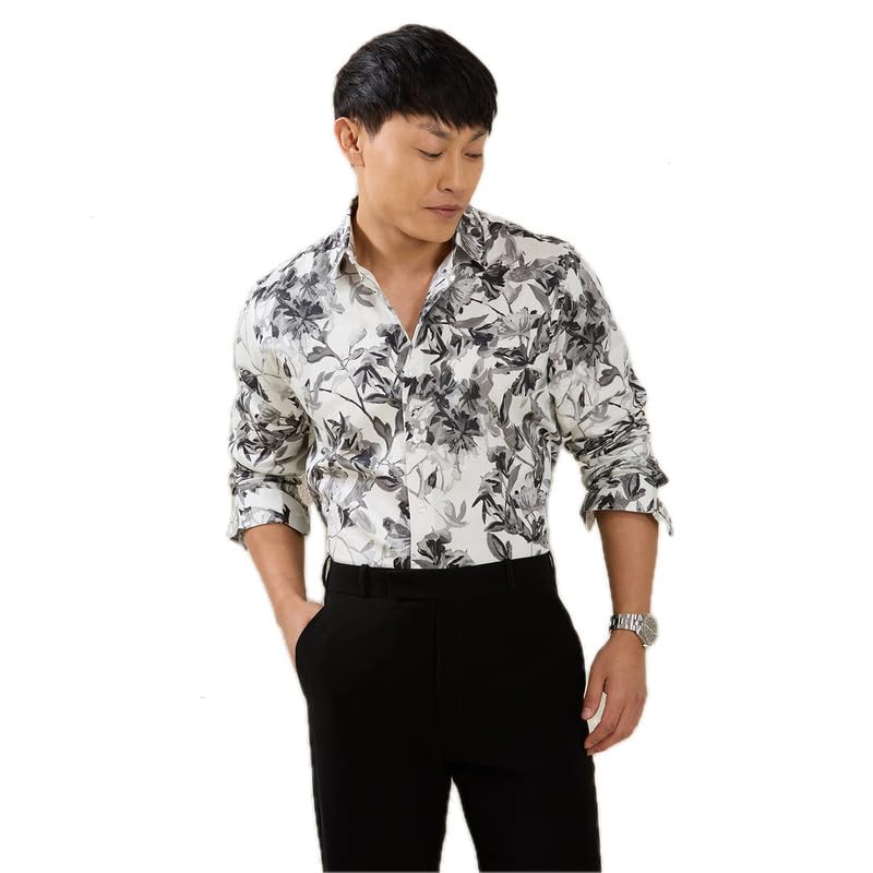 Image of MARK & ALBERT Men's Slim Fit Cotton Formal Shirt
