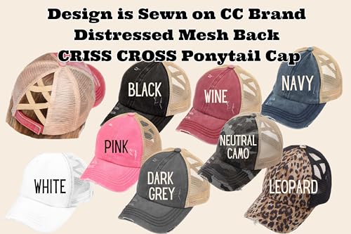 Gorra con monograma criss cross para coleta desordenada negra miniatura 6