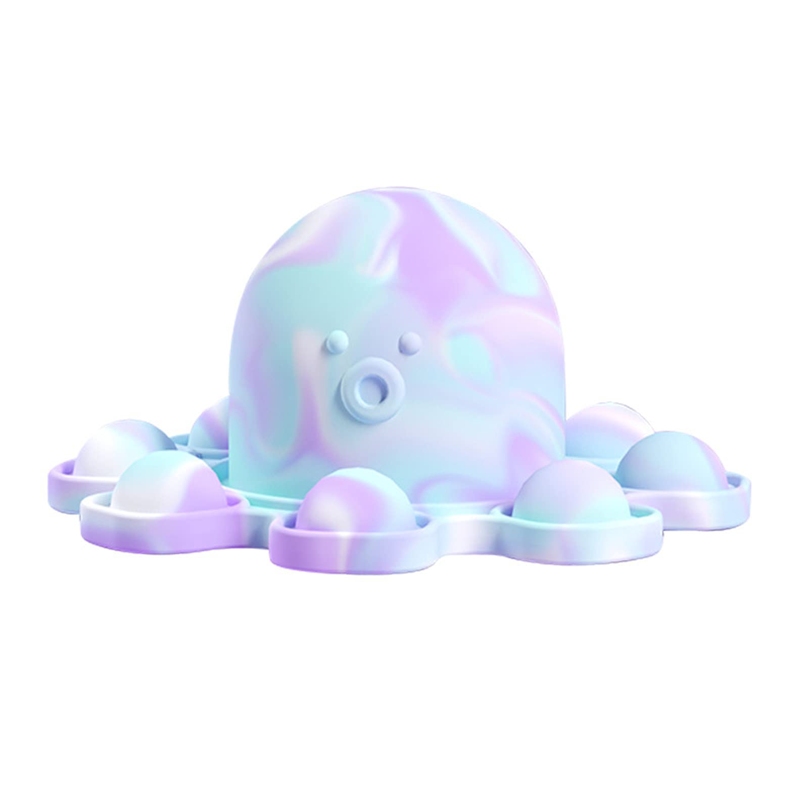 yanqiu Cute Color-changing Octopus Push Pop Bubble Fidget Toy, Autism Special Needs Stress Reliever, Silicone Squeeze Hand Fidget Toy in Water for children( Camouflage purple)