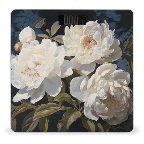 Báscula digital de baño con pantalla LED y vidrio templado miniatura 1