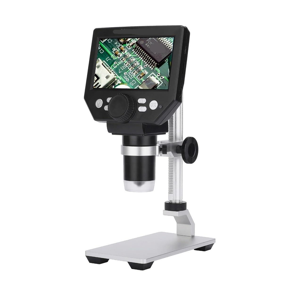 Kit de accesorios para microscopios Cámara industrial de alta definición de microscopio digital de 7 pulgadas Cámara industrial 0-2000X Cámara multiusos Portaobjetos de microscopio ( Color : G1000 met