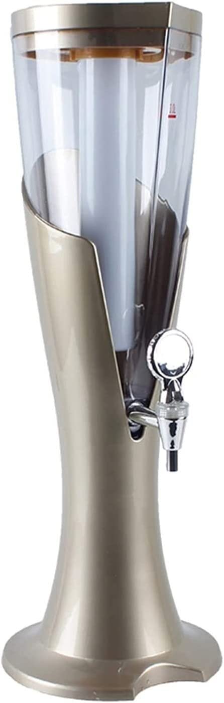 Beer Dispenser 1.5L Beer Dispenser, Beverage Juice Wine Dispenser, With Colored Lights And Detachable Ice Tube