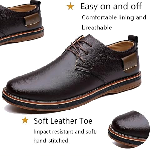 Men's Casual Loafers Business Leather Office Comfortable Wear Walking Handmade Design Simple Work Shoes2