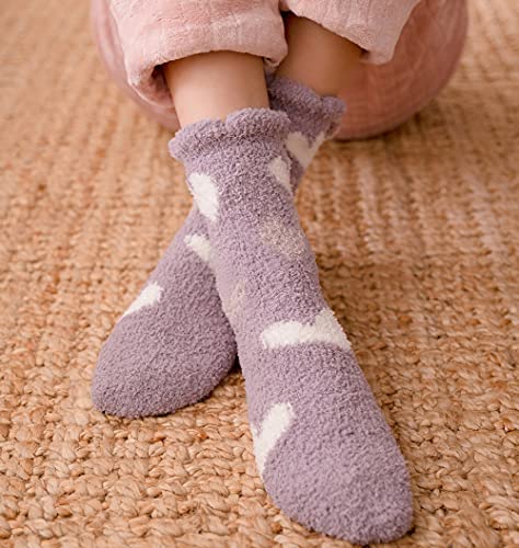 Image of Fuzzy Socks for Women Fluffy Cozy Slipper Socks Fall Halloween Socks Gifts | Soft Thick Plush Warm Socks, Christmas Winter Gifts for Ladies,Comfortable Indoor Home Socks, Sleep Slipper Socks